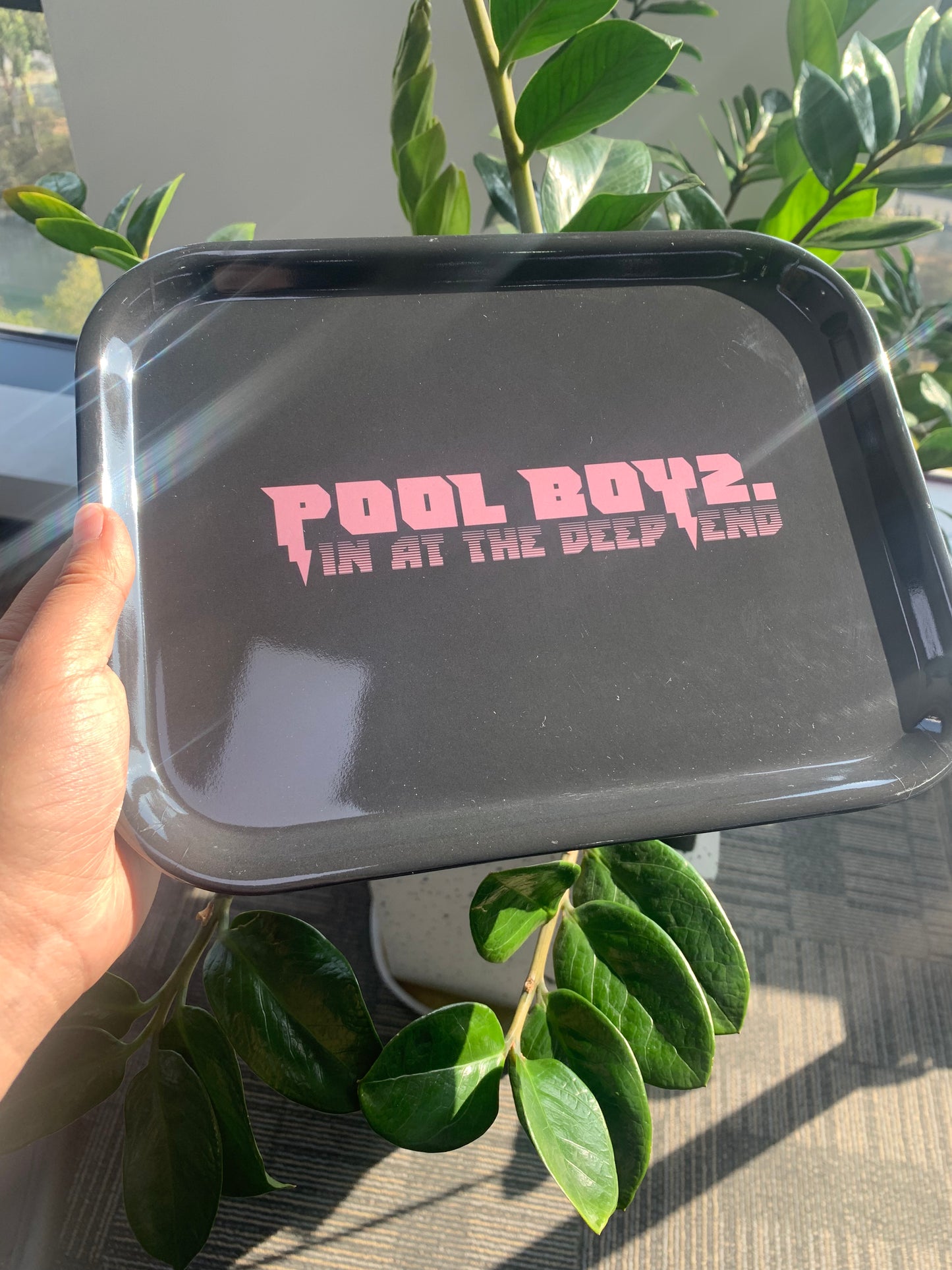 Pink logo Rolling Tray