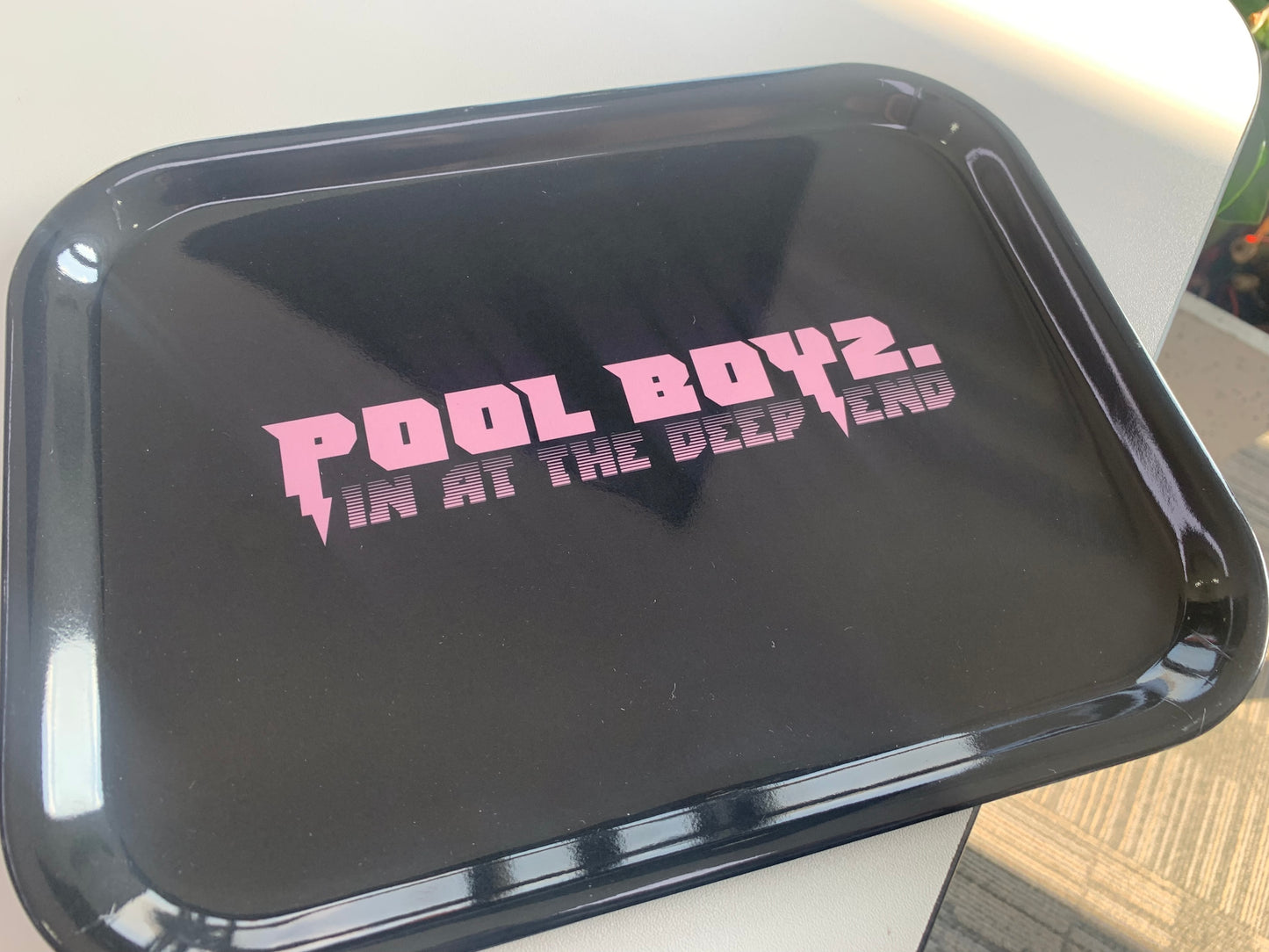 Pink logo Rolling Tray